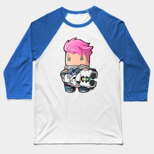 Lil Strong Pink-Hair Soldier Baseball T-Shirt